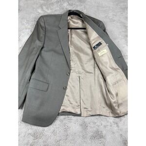 Lauren Ralph Lauren Wool Blazer Jacket Men's 42L Gray Sport Coat Made in‎ Canada